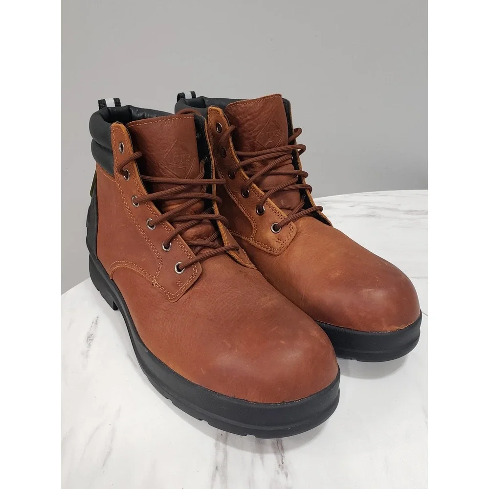 NEW NO BOX 13 WIDE MUCK MEN'S CHORE FARM LEATHER‎ COMP TOE CHELSEA BOOTS